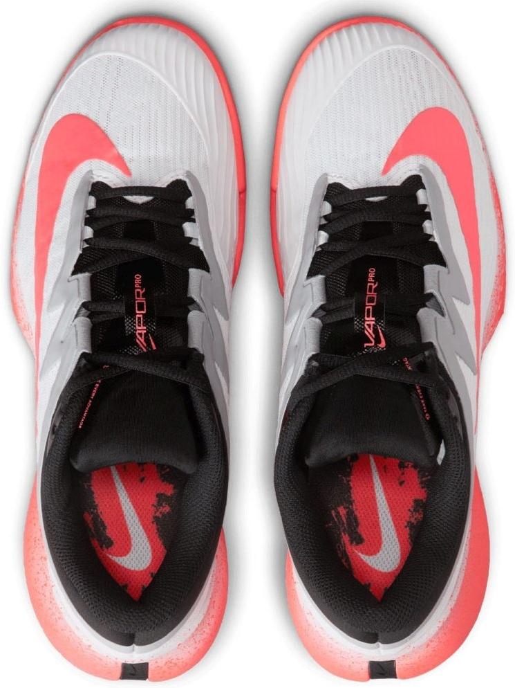 Кроссовки женские Nike Vapor Pro 3 Hard Court Premium, Белые/Чёрные/Оранжевые, для твёрдых кортов, с амортизацией Air Zoom (р. 38)