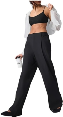 (CN) Штаны женские Alo Yoga High Waist Pursuit Trouser w51436r, Чёрные (S)