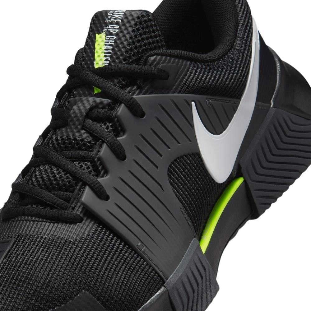 Кроссовки мужские Nike Zoom GP Challenge 1.5 Clay, Чёрные/Серые, для грунтовых кортов, с технологией Air Zoom (р. 26)