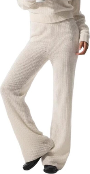 (CN) Кашемировые брюки Alo Yoga Cashmere High-Waist Plush Waffle Pant, Бежевые (2XS)