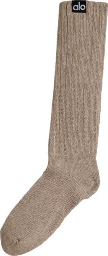 (CN) Ноские унисекс Alo Yoga Knee High Socks Unisex 1 Pack, Бежевые (S)