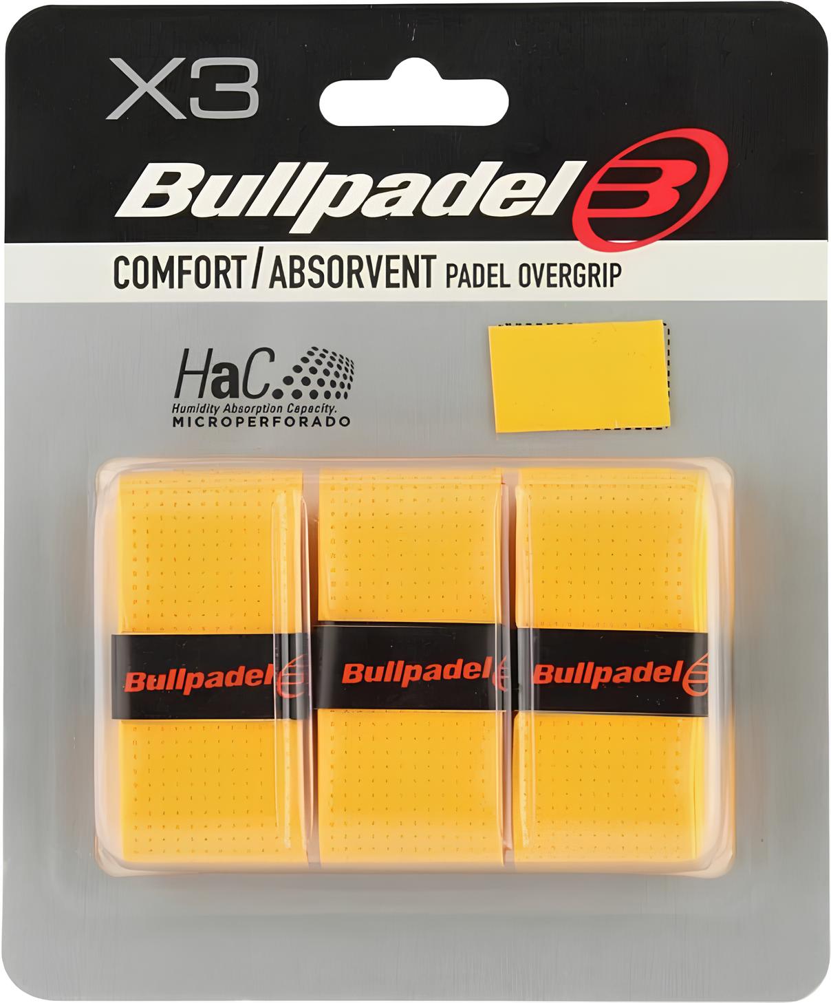 Овергрип (намотка) для ракетки Bullpadel GB1201, 3 шт, желтый