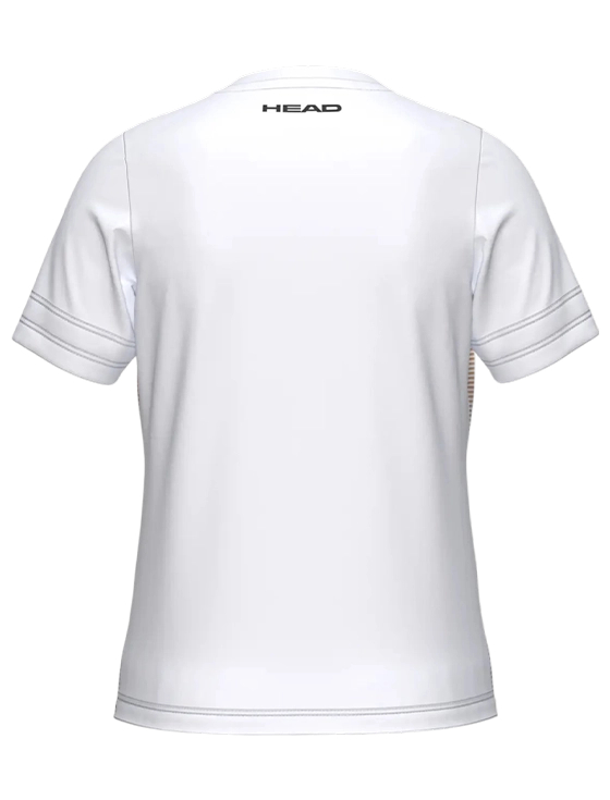 Футболка для девочек Head Tie-Break II T-Shirt G, Белая (рост 176 см, 15–16 лет)
