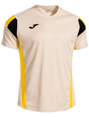 Футболка мужская Joma Montreal Short Sleeve T-Shirt M, Бежевая/Желтая (S)