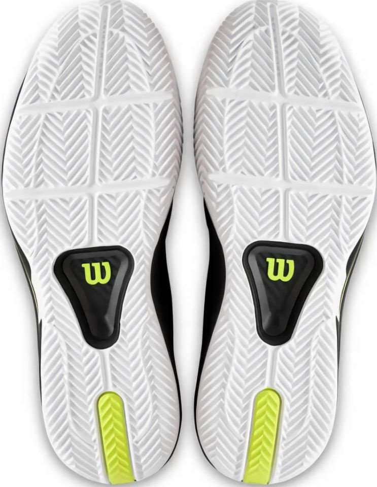(EU) Кроссовки мужские Wilson Rush Tour 5 Clay Black/White/Yellow Wrs337620, Чёрные (р. 42 2/3)