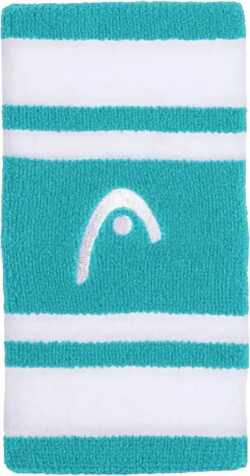 (EU) Удлиненный напульсник Head Striped, Белый/Бирюзовый