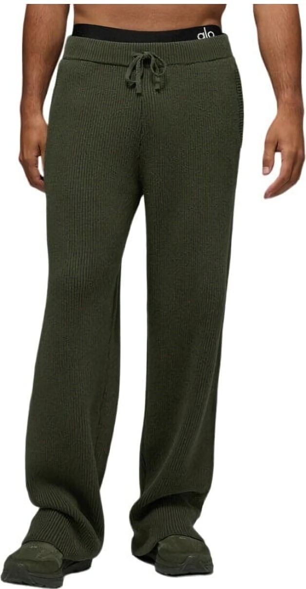 (CN) Брюки спортивные мужские Alo Yoga Domain Knitted, Зелёные (S)