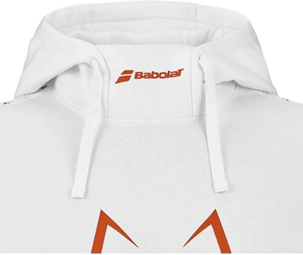 (EU) Свитшот женский Babolat Hood Sweat Juan Lebrón, Белый (XL)