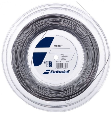 Струна для тенниса Babolat RPM Soft, 200 м, 1,25 мм, Серая