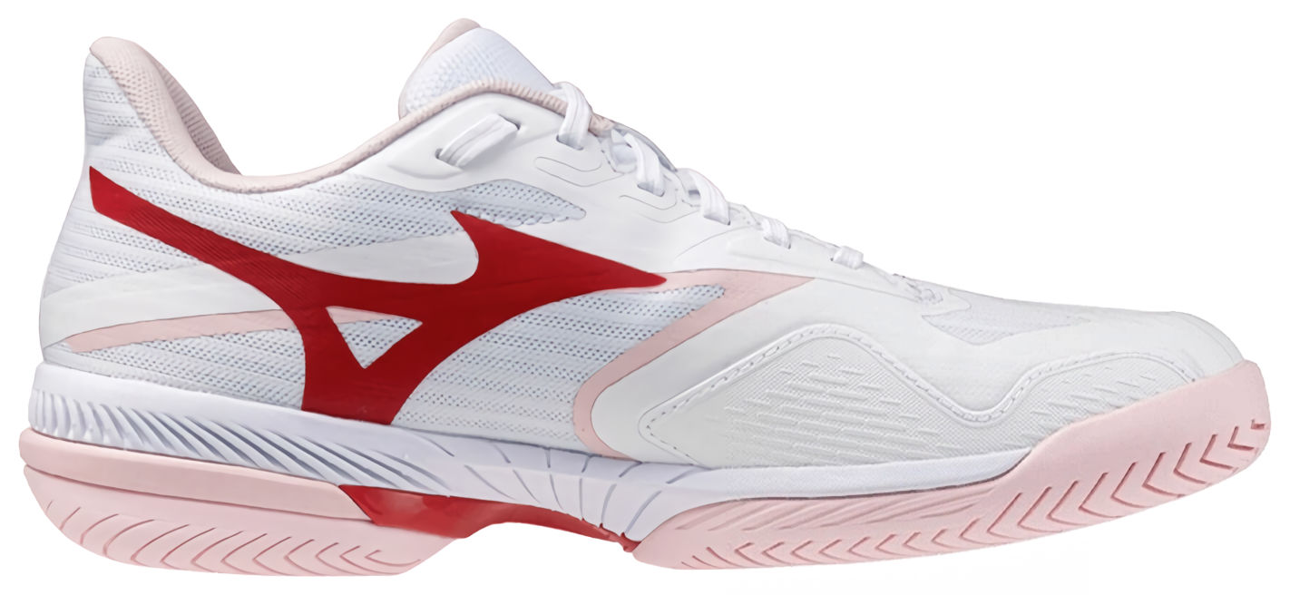 Кроссовки женские Mizuno Wave Exceed Court, Белые/Розовые/Вишневые, с технологией Wave и Enerzy NXT (р. EUR 38.5)