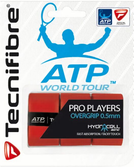 (EU) Овергрип для ракетки Tecnifibre Players Pro, Красный (3 шт)