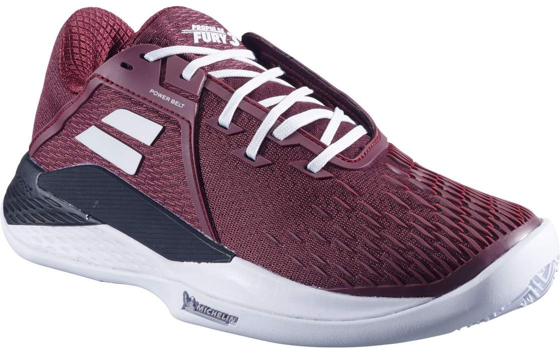 Кроссовки мужские Babolat Propulse Fury 3 AC, Бордовые (р. 44,5)