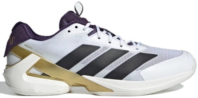 Кроссовки мужские Adidas Adizero Ubersonic 5, Белые/Черные/Золотые (р. 44,5)