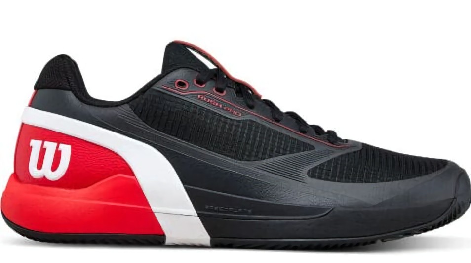 (EU) Кроссовки мужские Wilson Rush Pro 5 Clay Black/Red Wrs339950, Чёрные (р. 40 2/3)
