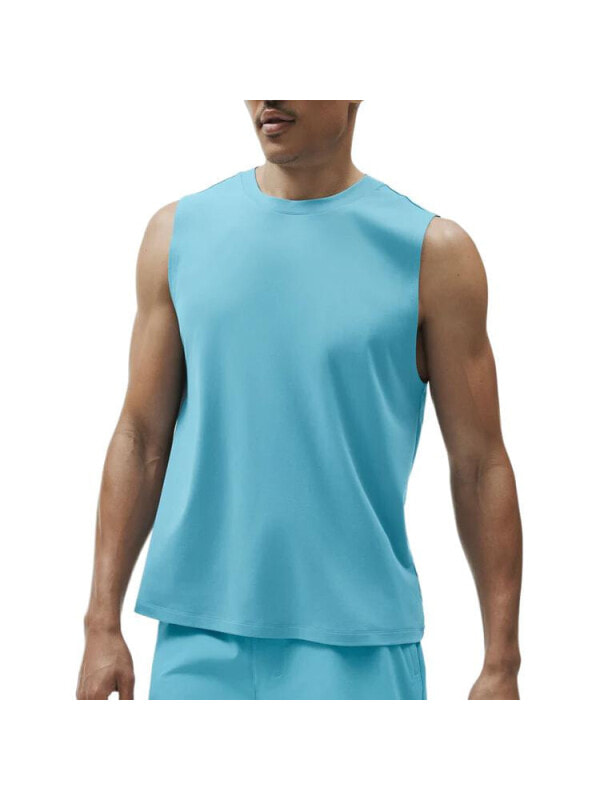 (CN) Майка женская Alo Yoga Conquer Muscle Tank, Голубая (S)