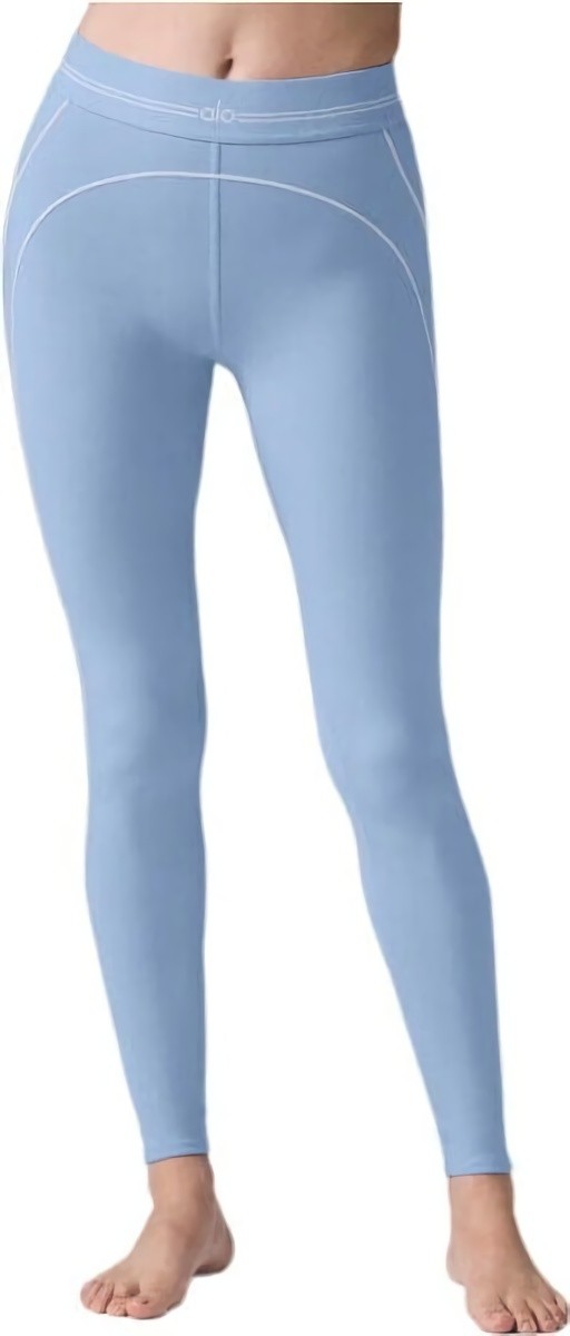 (CN) Легинсы женские Alo Yoga Airbrush High-Waist Heart Throb, Синие (XS)