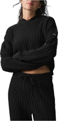 (CN) Лонгслив Alo Yoga Knitwear Women's Mixed Gray/Athletic Heather Grey, Чёрный (S)