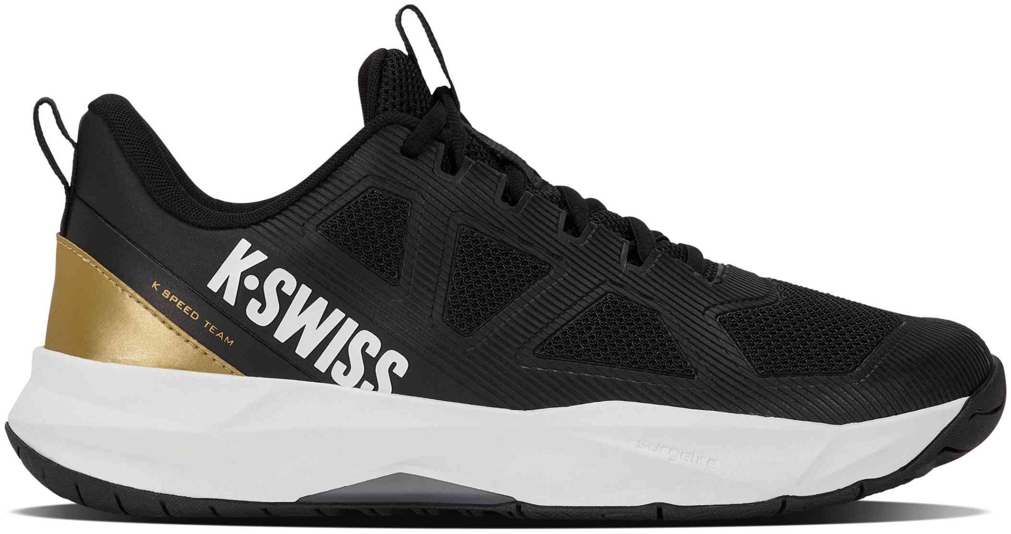 Кроссовки мужские K-Swiss K-Speed Team FW26, Чёрные/Белые/Золотистые (р. 44)