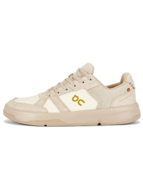 On The Roger Clubhouse Fabric Breathable Casual Running Shoes Men's Beige