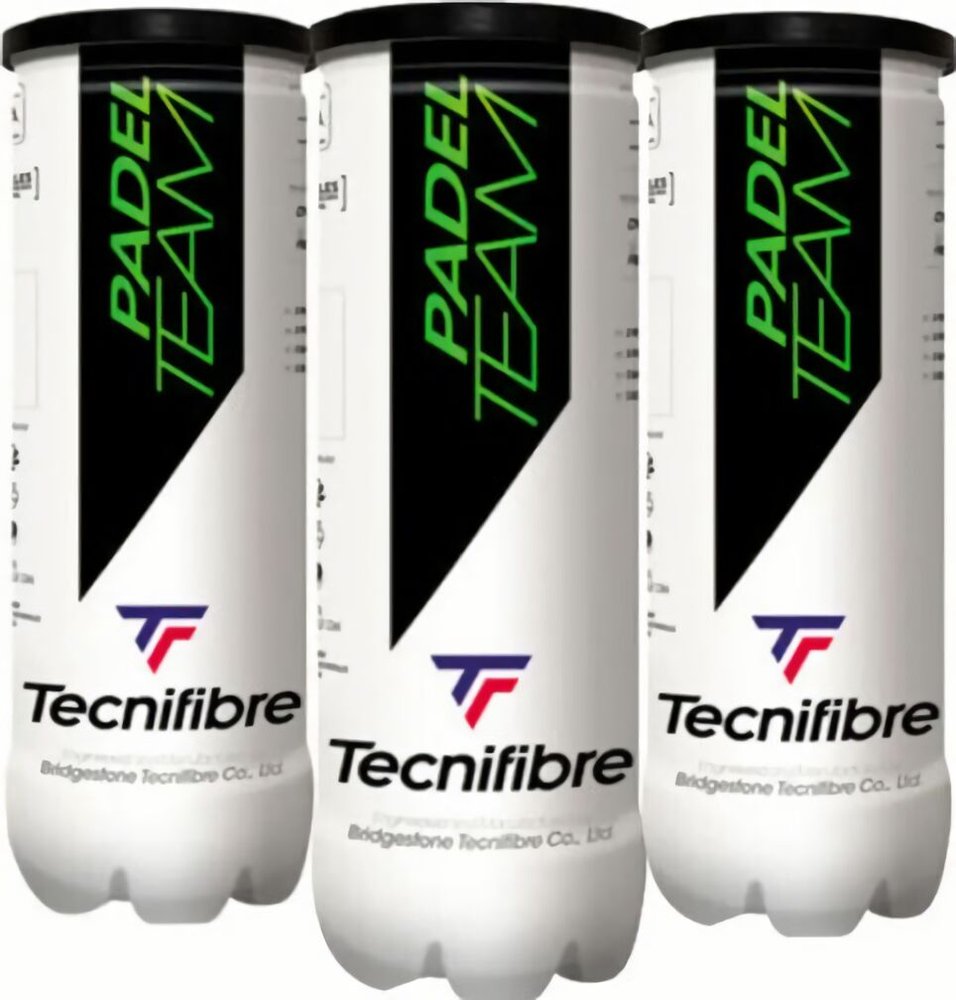 (EU) Мячи для падел тенниса Tecnifibre Padel Team, 3 банки (3 шт в банке)