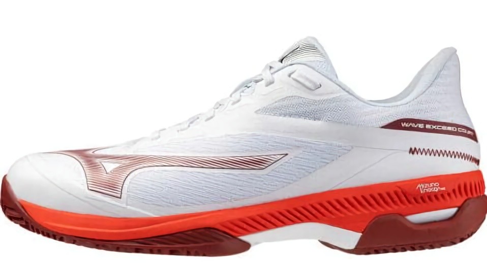 (EU) Кроссовки мужские Mizuno Wave Exceed Court Clay White/Red 61Gc2520, Красные (р. 45)