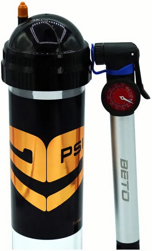 (EU) Компенсатор давления для мячей + Насос Tuboplus, Золотисто-черный