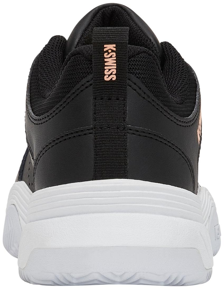 Кроссовки женские K-Swiss Court Express 2 Clay, Чёрные/Белые/Персиковые (р. 41)