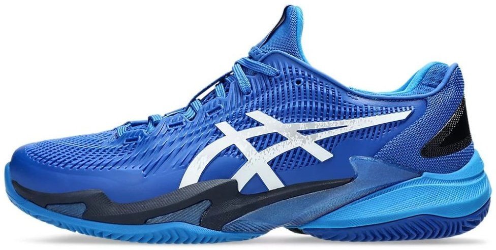 Кроссовки мужские Asics Court FF 3 Novak Clay, Синий/Белый, для грунтового корта (р. 42)