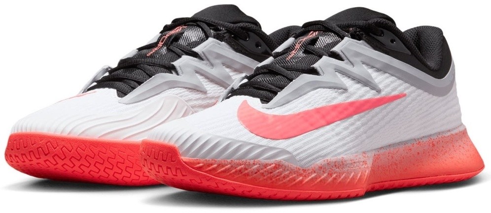 Кроссовки женские Nike Vapor Pro 3 Hard Court Premium, Белые/Чёрные/Оранжевые, для твёрдых кортов, с амортизацией Air Zoom (р. 38)