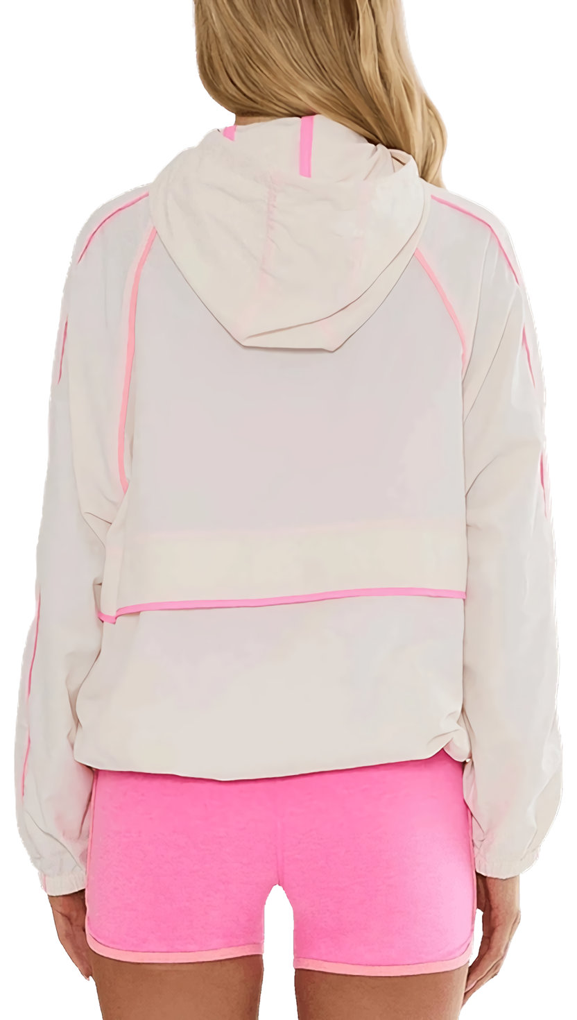 Куртка женская Beach Riot Mel Jacket W, Белая/Розовая (S)
