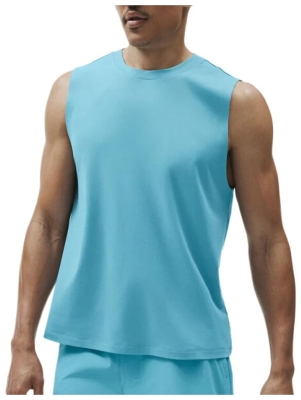 (CN) Майка женская Alo Yoga Conquer Muscle Tank, Голубая (S)