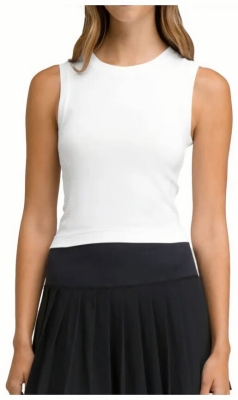 (EU) Майка женская Wilson Pro бесшовная без рукавов, Белая (XS)