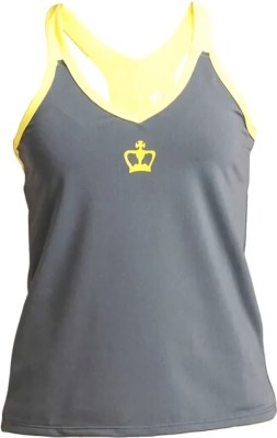 (EU) Майка женская Black Crown Grey And Yellow Helsinki Tank, Серая;Жёлтая (L)