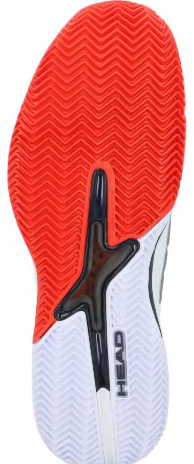(EU) Кроссовки мужские Head Revolt Pro 5.0 Clay White/Red 273276, Белые (р. 44)