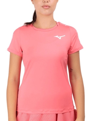 Футболка женская Mizuno Daybreakers Printed SS Tee W, Розовая (XS)