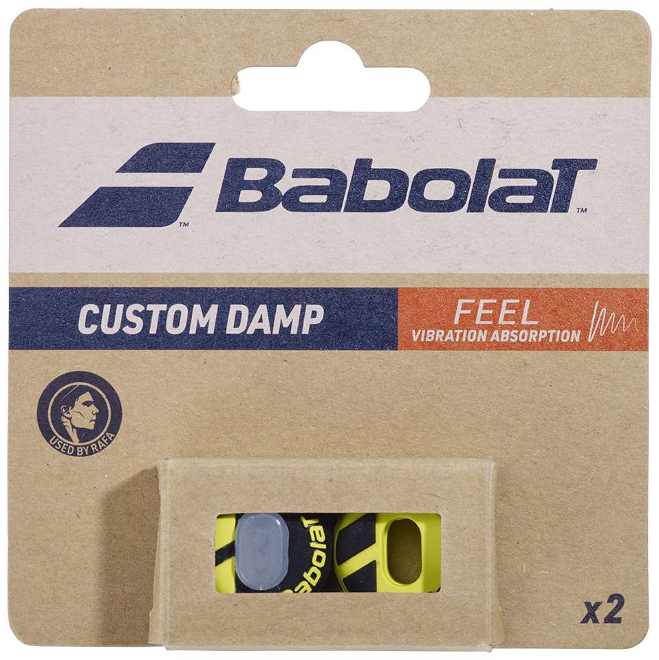 Виброгаситель Babolat Custom Damp, 2 шт, Чёрный/Жёлтый