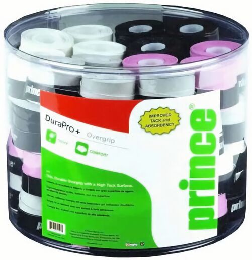 (EU) Овергрип для ракетки Prince Durapro+, 7H149000, Мультиколор (60 шт)