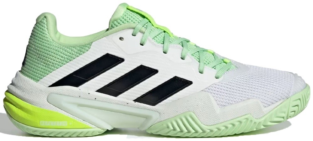 Кроссовки мужские Adidas Barricade 13, Белый/Зеленый/Черный, с системой Torsion (р. 43)