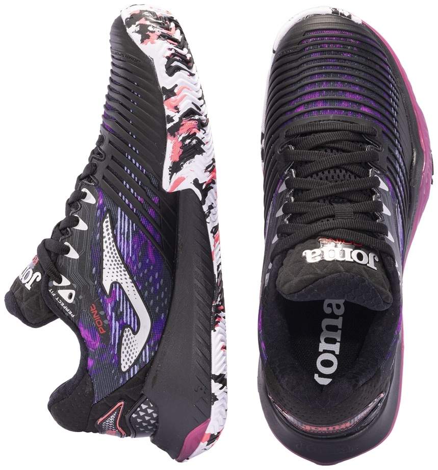 Кроссовки женские Joma Point (W), Черные/Фиолетовые/Розовые (р. 41)