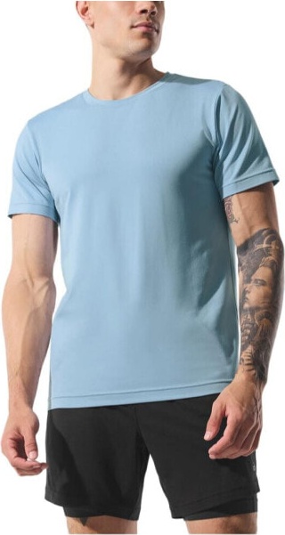 (CN) Футболка с коротким рукавом Alo Yoga Conquer Reform Crewneck Short Sleeve, Синяя (XL)
