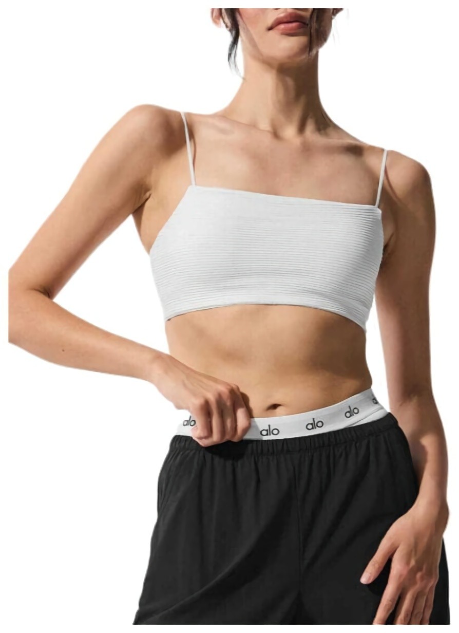 (CN) Топ женский Alo Yoga Women's Bras, Белый (XS)