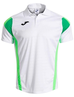 Поло мужское Joma Montreal Short Sleeve Polo M, Белое/Зеленое (S)