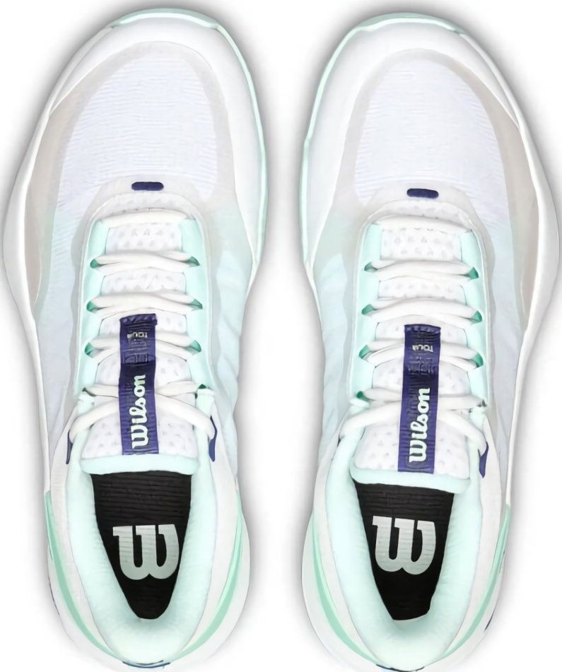 (EU) Кроссовки женские Wilson Intrigue Tour Clay White/ Blue Women, Белые (р. 40 2/3)
