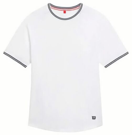 (EU) Футболка мужская Wilson Court Performance Crew, Белая (2XL)