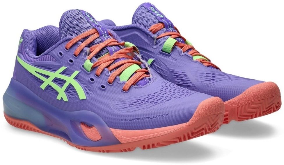 Кроссовки женские Asics Gel Resolution X Padel, Фиолетовые/Салатовые (р. 26)