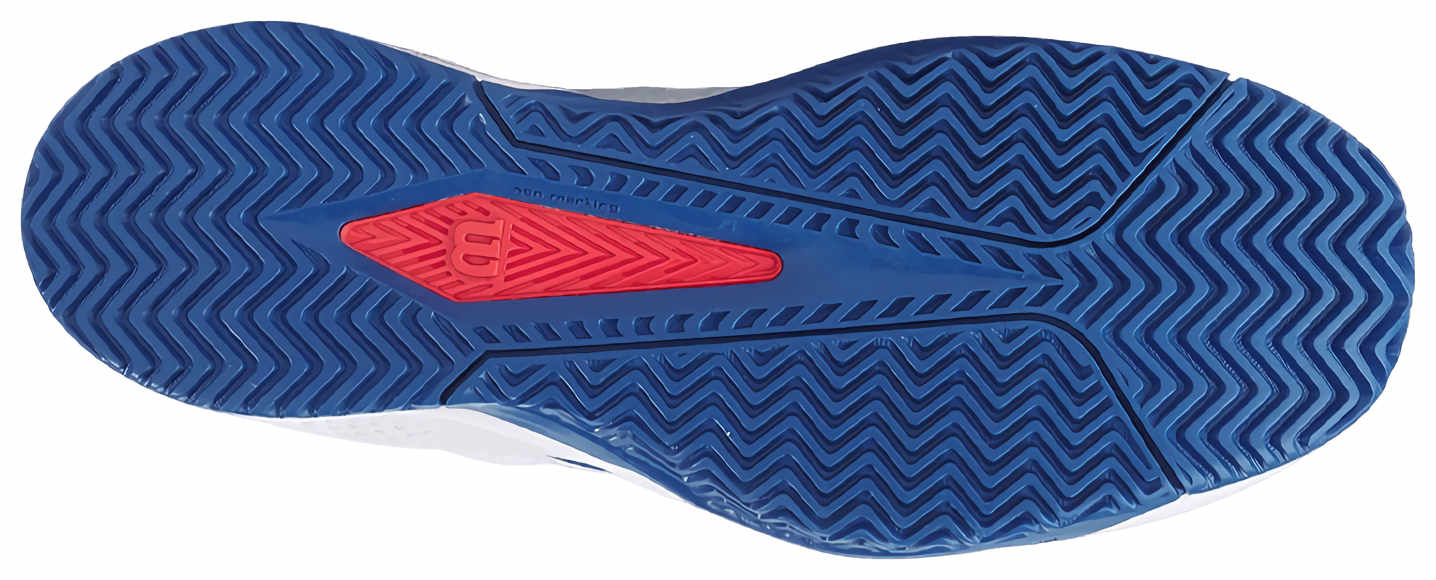 Кроссовки мужские Wilson Rush Pro Lite, Белые/Синие/Красные, с сетчатым верхом, расширенная носочная часть (р. EUR 42.7)