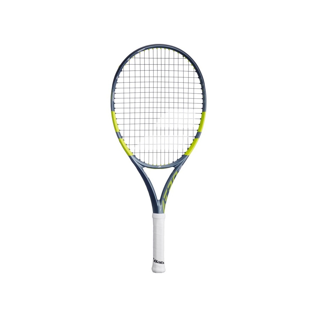 Ракетка для тенниса Babolat Pure Aero Junior 25, ручка 000, Серая/Жёлтая/Белая