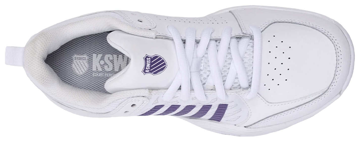 Кроссовки женские K-Swiss Court Express 2, Белые/Фиолетовые (р. EUR 37.5)