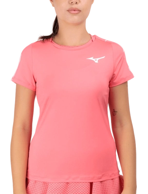Футболка женская Mizuno Daybreakers Printed SS Tee W, Розовая (S)