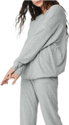 (CN) Свитшот женский Alo Yoga Soho Pullover, Серый (M)